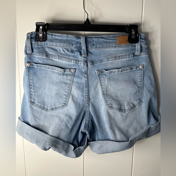 Judy Blue Distressed Denim Stretch Shorts, Size Small - Picture 5 of 12